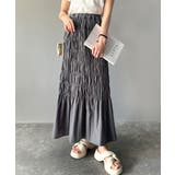 光沢感とシルエットが女性らしい。マーメイド風シャーリングナロースカート(ロング丈… | Classical Elf  | 詳細画像13 