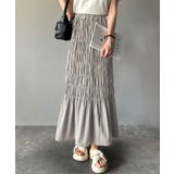 光沢感とシルエットが女性らしい。マーメイド風シャーリングナロースカート(ロング丈… | Classical Elf  | 詳細画像18 