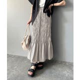 光沢感とシルエットが女性らしい。マーメイド風シャーリングナロースカート(ロング丈… | Classical Elf  | 詳細画像20 