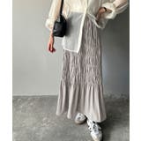 光沢感とシルエットが女性らしい。マーメイド風シャーリングナロースカート(ロング丈… | Classical Elf  | 詳細画像22 