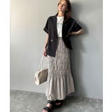 光沢感とシルエットが女性らしい。マーメイド風シャーリングナロースカート(ロング丈… | Classical Elf  | 詳細画像24 