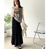 光沢感とシルエットが女性らしい。マーメイド風シャーリングナロースカート(ロング丈… | Classical Elf  | 詳細画像1 