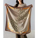 上品カワイイ♪90cm×90cmパネル柄シルクライク大判スカーフ | Classical Elf | 詳細画像14