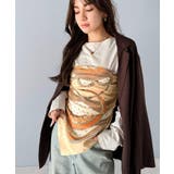 上品カワイイ♪90cm×90cmパネル柄シルクライク大判スカーフ | Classical Elf | 詳細画像17