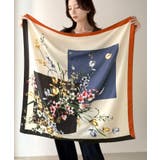 上品カワイイ♪90cm×90cmパネル柄シルクライク大判スカーフ | Classical Elf  | 詳細画像66 