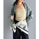 上品カワイイ♪90cm×90cmパネル柄シルクライク大判スカーフ | Classical Elf | 詳細画像4