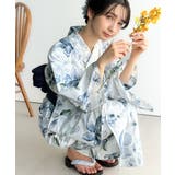 浴衣2点セット。花柄モチーフ浴衣(浴衣・兵児帯) | Classical Elf | 詳細画像13