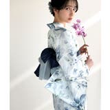 浴衣2点セット。花柄モチーフ浴衣(浴衣・兵児帯) | Classical Elf | 詳細画像1