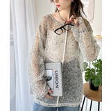 透け感とルーズシルエットが今っぽい！前後2wayメッシュニットトップス(長袖) | Classical Elf  | 詳細画像7 