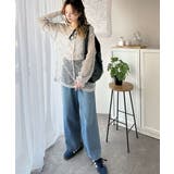 透け感とルーズシルエットが今っぽい！前後2wayメッシュニットトップス(長袖) | Classical Elf  | 詳細画像8 