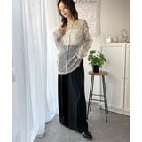 透け感とルーズシルエットが今っぽい！前後2wayメッシュニットトップス(長袖) | Classical Elf  | 詳細画像10 