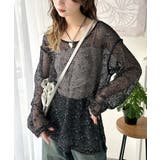 透け感とルーズシルエットが今っぽい！前後2wayメッシュニットトップス(長袖) | Classical Elf  | 詳細画像12 