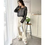 透け感とルーズシルエットが今っぽい！前後2wayメッシュニットトップス(長袖) | Classical Elf  | 詳細画像19 