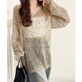 透け感とルーズシルエットが今っぽい！前後2wayメッシュニットトップス(長袖) | Classical Elf  | 詳細画像23 