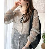 透け感とルーズシルエットが今っぽい！前後2wayメッシュニットトップス(長袖) | Classical Elf  | 詳細画像1 