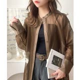 大人の抜け感。メッシュバンドカラーオーバーサイズシャツ(長袖) | Classical Elf | 詳細画像19