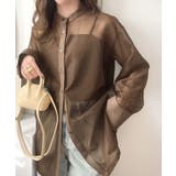 大人の抜け感。メッシュバンドカラーオーバーサイズシャツ(長袖) | Classical Elf | 詳細画像21