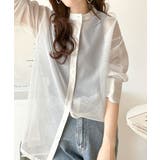 大人の抜け感。メッシュバンドカラーオーバーサイズシャツ(長袖) | Classical Elf | 詳細画像2