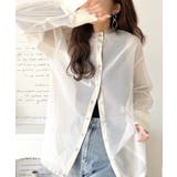 大人の抜け感。メッシュバンドカラーオーバーサイズシャツ(長袖) | Classical Elf | 詳細画像4