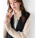 甘さ控えめ、大人の肌魅せ♪チュールレースオーバーシャツ(長袖) | Classical Elf | 詳細画像24
