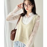 甘さ控えめ、大人の肌魅せ♪チュールレースオーバーシャツ(長袖) | Classical Elf | 詳細画像1
