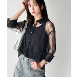 甘さ控えめ、大人の肌魅せ♪チュールレースオーバーシャツ(長袖) | Classical Elf | 詳細画像42