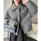 ベーシックアウターを、素材感で大人見えに◎リングシャギーショートコクーンシルエッ… | Classical Elf  | 詳細画像11 