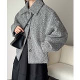 ベーシックアウターを、素材感で大人見えに◎リングシャギーショートコクーンシルエッ… | Classical Elf  | 詳細画像12 