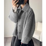 ベーシックアウターを、素材感で大人見えに◎リングシャギーショートコクーンシルエッ… | Classical Elf  | 詳細画像14 
