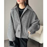 ベーシックアウターを、素材感で大人見えに◎リングシャギーショートコクーンシルエッ… | Classical Elf  | 詳細画像15 