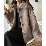 ベーシックアウターを、素材感で大人見えに◎リングシャギーショートコクーンシルエッ… | Classical Elf  | 詳細画像18 