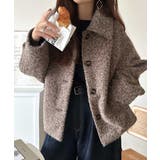 ベーシックアウターを、素材感で大人見えに◎リングシャギーショートコクーンシルエッ… | Classical Elf  | 詳細画像25 