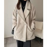 ふわり纏うだけで上品見え。2wayシャギーダブルビックカラージャケットコート | Classical Elf  | 詳細画像14 