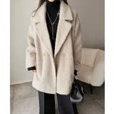 ふわり纏うだけで上品見え。2wayシャギーダブルビックカラージャケットコート | Classical Elf  | 詳細画像15 