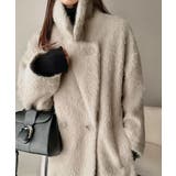 ふわり纏うだけで上品見え。2wayシャギーダブルビックカラージャケットコート | Classical Elf  | 詳細画像19 