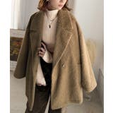 ふわり纏うだけで上品見え。2wayシャギーダブルビックカラージャケットコート | Classical Elf  | 詳細画像22 