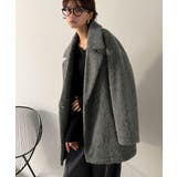 ふわり纏うだけで上品見え。2wayシャギーダブルビックカラージャケットコート | Classical Elf  | 詳細画像6 