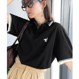 ブラック | クラシカル×スポーティMIX。綿100%胸刺繍 ラインデザインオーバーサイズ鹿の… | Classical Elf