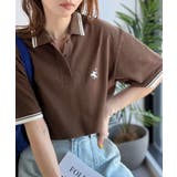 ブラウン | クラシカル×スポーティMIX。綿100%胸刺繍 ラインデザインオーバーサイズ鹿の… | Classical Elf