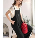 落ち感ワイドでつくる、大人の抜け感。バックリボンサロペットパンツ | Classical Elf | 詳細画像8