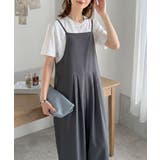 落ち感ワイドでつくる、大人の抜け感。バックリボンサロペットパンツ | Classical Elf | 詳細画像13