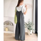 落ち感ワイドでつくる、大人の抜け感。バックリボンサロペットパンツ | Classical Elf | 詳細画像15