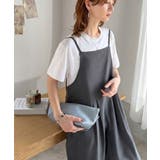 チャコール | 落ち感ワイドでつくる、大人の抜け感。バックリボンサロペットパンツ | Classical Elf