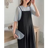 落ち感ワイドでつくる、大人の抜け感。バックリボンサロペットパンツ | Classical Elf | 詳細画像1