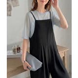 落ち感ワイドでつくる、大人の抜け感。バックリボンサロペットパンツ | Classical Elf | 詳細画像2