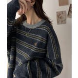 “配色”と“質感”で差をつける。胸刺繍ブークレー素材配色ボーダークルーネックニッ… | Classical Elf | 詳細画像27
