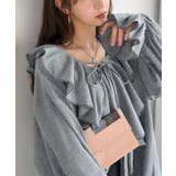 グレー | ひと目で恋する、主役級フリル。ワッフルフリルリボンキャンディスリーブカーディガン… | Classical Elf