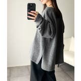 ふんわり包み込む暖かさで、冬の定番に。ゴールドボタン使いオーバーサイズVネックニ… | Classical Elf  | 詳細画像8 