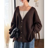 ふんわり包み込む暖かさで、冬の定番に。ゴールドボタン使いオーバーサイズVネックニ… | Classical Elf  | 詳細画像10 