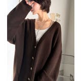 ふんわり包み込む暖かさで、冬の定番に。ゴールドボタン使いオーバーサイズVネックニ… | Classical Elf  | 詳細画像14 